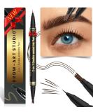 Imethod microblading eyebrow pencil-Eyebrow Pencil 2-in-1 dual-ended eyebrow pencil with 3-tin-micro fork tip applicator & precise brush tip creates natural eyebrows dark brown 02 Dark Brown - Buy Online on GoSupps.com