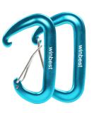 2 Pack Heavy-Duty Blue 12KN Snap Hooks | Large Aluminum Carabiners for Outdoor Camping & Hammocks - Buy Online on GoSupps.com