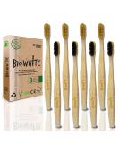 Biowhite Bamboo Toothbrushes - Eco-Friendly Soft Bristle BPA Free & Biodegradable (Set of 8) - Buy Online on GoSupps.com