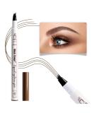 Music Flower Eyebrow Pen, Liquid Eyebrow Pen, Waterproof Brow Pencil with Micro-Fork Tip, Smudgeproof Long Lasting Fine Sketch Microblading Pen, Reddish Brown - Buy Online on GoSupps.com