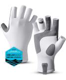 Tough Outdoors UV Fishing Gloves - UPF 50+ Sun Protection Fingerless Gloves for Men & Women - White L/XL - Buy Online on GoSupps.com