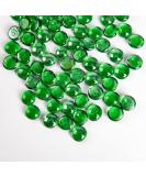 Hisredsun 290 Glass Pebbles - 1.35kg Green Flat Marble Pearls Decorative Stones for Aquarium & Flowerpots 17-20mm Fire Glass Pebbles - Buy Online on GoSupps.com