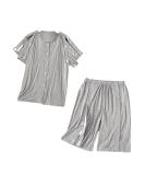 Optimized Meta Title: "Comfortable Bedridden Patient Clothing - Summer Suits & Easy-Tear Nursing Wear for Home Care | Ideal for Post-Operative Recovery & Elderly | Medium Grey - Buy Online on GoSupps.com