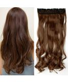 68cm Clip-In Hair Extensions - Wavy Human Hair Weft with 5 Clips | Realistic White & Brown Shades - 130g - Buy Online on GoSupps.com