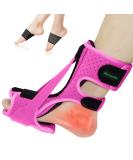 Plantar Fasciitis Night Splint | Heel Pain Relief for Men & Women | Arch Support Brace for Achilles Tendonitis & Foot Drop - Pink - Buy Online on GoSupps.com