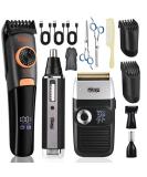 DSP 3-in-1 Waterproof Adjustable Beard Trimmer - Cordless Electric Beard Trimmer Bald Head Shaver & Nose Trimmer for Men | International Shipping - Buy Online on GoSupps.com