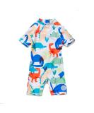 BONVERANO Baby Boys Swimsuit | UPF 50+ Sun Protection | 6-9 Months | White Dinosaur - Buy Online on GoSupps.com