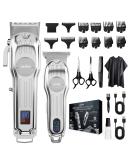 Professional Men s Clippers & Grooming Set | Cordless Beard Trimmer & Hair Cutting Kit - Silver - Buy Online on GoSupps.com