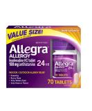 Allegra Adult 24-Hour Allergy Tablets 180mg (70 Tablets) - Fast Relief for Allergies | JaQle - Buy Online on GoSupps.com