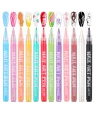 Owelth 12 Colors 3D Nail Polish Pencil Set - DIY Nail Art Tools for Creative Manicure & Halloween Designs - Buy Online on GoSupps.com