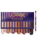 Ucanbe 12 Color Eyeshadow Palette - Matte & Shimmer - High Color Rendering Waterproof Durable Makeup Palette with Brush (02) - Buy Online on GoSupps.com