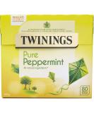 Twinings Pure Peppermint Tea Bags - 80 Count Pack for Refreshing Minty Flavor | 160g - Buy Online on GoSupps.com
