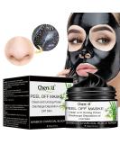 Charcoal Peel Off Face Mask | Bamboo Blackhead & Oil Control | 200g | Deep Pore Cleansing - Buy Online on GoSupps.com