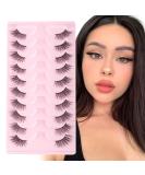 Parrarri Cat Eye Lashes - 10 Pairs Fluffy 3D Fake Eyelashes | H-18 Artificial Eyelash Collection for Stunning Looks - Buy Online on GoSupps.com