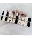 22 STK Self-Adhesive Nail Foil & Glitter Gel Polish Stickers - Long-Lasting Black Star Nail Strips for Salon Quality Manicure - Buy Online on GoSupps.com