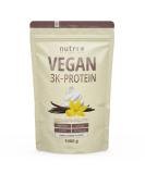 Nutri+ Vegan Protein Powder Vanilla 1kg - 83% Protein Lactose-Free No Sugar or Aspartame - Plant-Based Vanilla Shake (1000g) - Buy Online on GoSupps.com