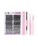 Premium False Eyelashes & DIY Lash Extension Kit - 168pcs D Curl Individual Lashes (12-18mm) with Bond Seal & Tweezers | International Shipping Available - Buy Online on GoSupps.com