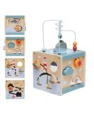 Nukdey Motor Cube Activity Cubes - 6 in 1 Montessori Wooden Toys for Kids 3+ Educational Plug-in Play Dice Sorting Center (Ocean Theme) - Buy Online on GoSupps.com