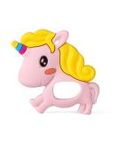 PREMYO Unicorn Teething Ring - BPA Free Silicone Baby Teething Aid - Cooling Relief for Teething Pain - Soft & Safe - Pink - Buy Online on GoSupps.com