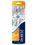 Dr. Best Interdent Active Toothbrush - Medium Benefit Pack (2+1 Free) for Thorough Interdental Cleaning - Buy Online on GoSupps.com