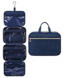 LOVEVOOK Waterproof Hanging Toiletry Bag for Women - Large Makeup Organizer with Hook, Navy Blue - Buy Online on GoSupps.com