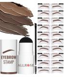 ALLROSE Eyebrow Stamp Stencil Kit - 20 Brow Stencils, Waterproof, Easy to Use - Light Brown - Buy Online on GoSupps.com