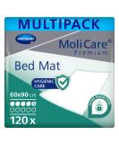 Molicare Premium Bed Mat 5 Drops - Absorbent Bed Protection Insert 60x90 cm (120 pcs) - Ideal for Incontinence & Comfort - Buy Online on GoSupps.com