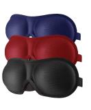 LEEKEN 3D Eye Mask for Women - Machine Washable Sleep Mask Set (Black+Blue+Red) - 3PC Eye Blinder Set - Buy Online on GoSupps.com