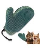 Mollypaws 2 in 1 Pet Hair Remover Glove - Dog & Cat Grooming Brush for Shedding, Massage - Efficient Mitt for Cleaner Clothes, Couch, Carpet - Blue - Buy Online on GoSupps.com