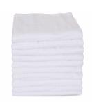 WHITEWRAP Muslin Washcloths 12x12 10-Pack - 100% Organic Cotton Soft Baby Towel Set - Buy Online on GoSupps.com