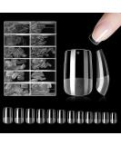 240PCS Short Fake Nails - Half-Matted Manicure Tips 12 Sizes for Beginners & Salons | Square Artificial Nail Set - Buy Online on GoSupps.com