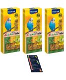 3x packs of Vitakraft Budgies Crackers Trio-Mix (9 sticks in total - including Sesame Seeds Herbs Paprica Banana Kiwi Lemon) - Buy Online on GoSupps.com