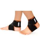 Rayyan Adjustable Ankle Strap Brace - Compression Wrap for Sports Injury Recovery | Sprained Ankle & Tendon Support for Men & Women - Orange (2 Pack - Buy Online on GoSupps.com