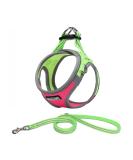 Doramio Dog Harness for Small Dogs - Reflective & Breathable Safety Harness with Leash | Ideal for Dogs & Cats (L Rose Red) - Buy Online on GoSupps.com
