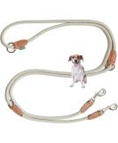 Leitengr n Adjustable Dog Leash for Small Dogs | 3M Long 0.8cm Wide | Lightweight Devon Model | 2 Carabiners | Sand Beige - Buy Online on GoSupps.com