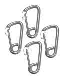 4pcs Stainless Steel 316 Spring Hook Carabiner 1/4 (6mm) Marine Grade Safety Clip - Buy Online on GoSupps.com