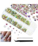 Buy 4200 Assorted Nail Gemstones & Crystals - SS6-SS20 K9 Glass Flatback Stones for Nail Art Face Makeup & DIY Crafts | International Shipping Available - Buy Online on GoSupps.com
