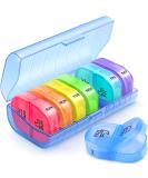 ZIKEE Weekly Pill Organizer - 2 Times a Day AM PM Pill Box with 7 Detachable Cases - Blue - Buy Online on GoSupps.com