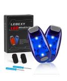 Lebexy LED Bline Light Set - 2 Safety Lights for Kids' School Bags Strollers Cycling & Camping | 3 Light Modes | Ideal Warning Lamp - Blue - Buy Online on GoSupps.com