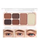 Buy Boobeen Eyebrow Powder & Highlight Palette Set - 4 Colors for Natural Brows & 2 Highlighting Powders | Matte & Shimmer | International Shipping Available - Buy Online on GoSupps.com