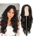 Buy BARSDAR Long Brown Wavy Wig - 66cm Middle Parting Dark Brown Synthetic Hair Replacement for Women | Daily Party & Cosplay Use - Buy Online on GoSupps.com