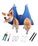 DaizySight Dog Grooming Hammock Kit for Medium Dogs - Size: L Hanging Cradle Sling for Nail Trimming Clipping Blue - Buy Online on GoSupps.com