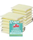 12 Pads All-Purpose Sponges Kitchen, Non Scratch Dish Sponge for Washing Dishes Cleaning Kitchen, Premium Kitchen Scrub Sponge and Scrubbers Cleaning Pads, Ideal for Kitchen, Bathroom, Mr. Scrub 12 Pack - Buy Online on GoSupps.com