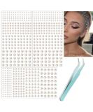660Pcs Self-Adhesive Face Jewels & Rhinestones - Festival Makeup Gems & Pearls 3 Sheets - Buy Online on GoSupps.com