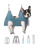 Supet Pet Grooming Hammock Harness for Cats & Dogs - Relaxation & Restraint Sling for Nail Trimming Clipping - Coral Blue, S Size - Buy Online on GoSupps.com