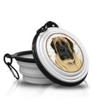 Portable Foldable Mastiff Drinking Bowl with Carabiner - Ideal Pet Food Bowl for On-the-Go Adventures - Buy Online on GoSupps.com
