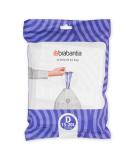 Brabantia garbage bag Perfectfit donor pack (Code D - 15L / 20L) Extra strong garbage bags with a train tape (40 garbage bags) White - Code D 40 pieces (1 Pack) - Buy Online on GoSupps.com