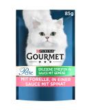 Gourmet Perle Wet Cat Food with Trout - Selected Strips 26 Pack (85g Each) - Premium Quality International Shipping - Buy Online on GoSupps.com