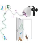 IOKHEIRA Interactive Cat Feather Toys for Indoor Cats Automatic Teaser Rope Cat Toy Hanging Electric Cat Toys Rechargeable Play Chase Exercise Kitten Toys - Buy Online on GoSupps.com