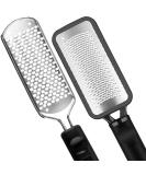 Pedicure Foot File - 2Pcs Stainless Steel Colossal Foot Rasp, Dead Skin Remover for Feet, Professional Pedicure Tools Washable and Reusable - Buy Online on GoSupps.com